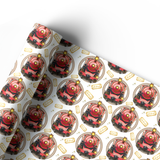 RED NORTH POLE EXPRESS TRAIN | PREMIUM LEATHERETTE FABRIC