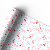SANTA RIBBON BOW CHECK | PREMIUM LEATHERETTE FABRIC