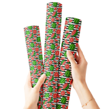Mono Watermelon Stripes | Premium Faux Leather Fabric