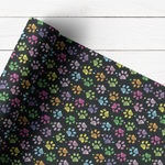 DOODLE RAINBOW PAWS | PREMIUM LEATHERETTE FABRIC - Eliza Henri