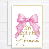 PRETTY BOW- GREETINGS CARD- LEAVERS 26 - Eliza Henri