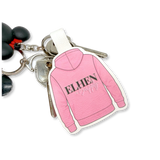 DIY LOGO HOODIES | FAUX LEATHER KEYRING CUT-OUTS