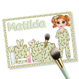 MINI GREEN BUNNY DOLLY BEAUTY MAT