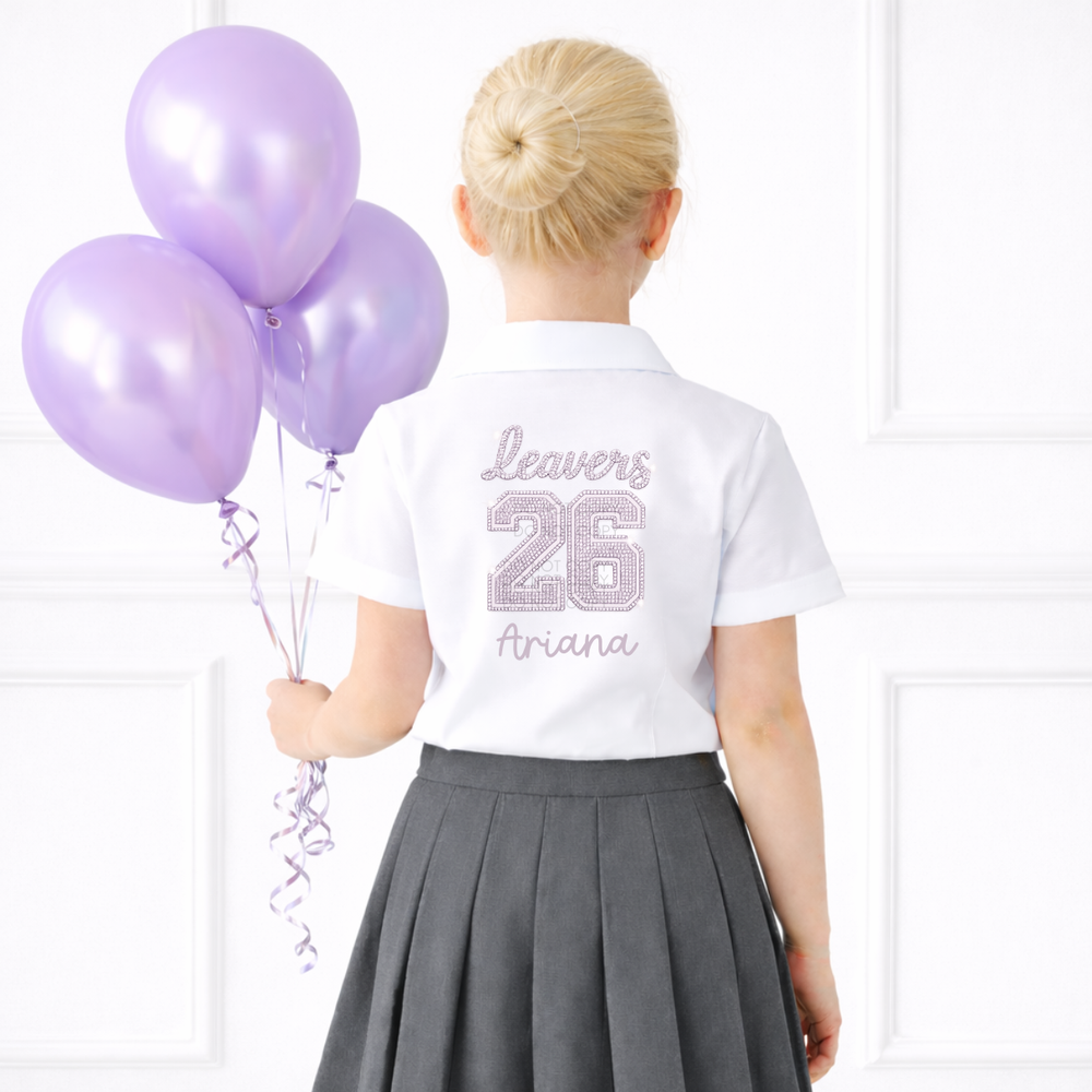 CUSTOM DTF TRANSFER- DIAMONTE EFFECT - SCHOOL LEAVERS 2026- LILAC - Eliza Henri