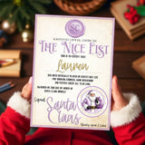 NICE LIST CERTIFICATES - LILAC EDITION 2025- A4 PREMIUM CARD