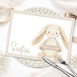 EASTER- NEUTRAL BUNNY- PREMIUM LEATHERETTE PLACEMAT - Eliza Henri