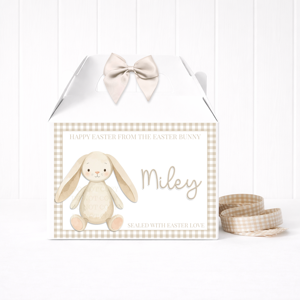 EASTER - NEUTRAL BUNNY - TREAT BOX LABEL - Eliza Henri