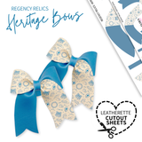 REGENCY RELICS HERITAGE BOWS - DIY CUTOUT FAUX LEATHER HAIR BOW LOOPS