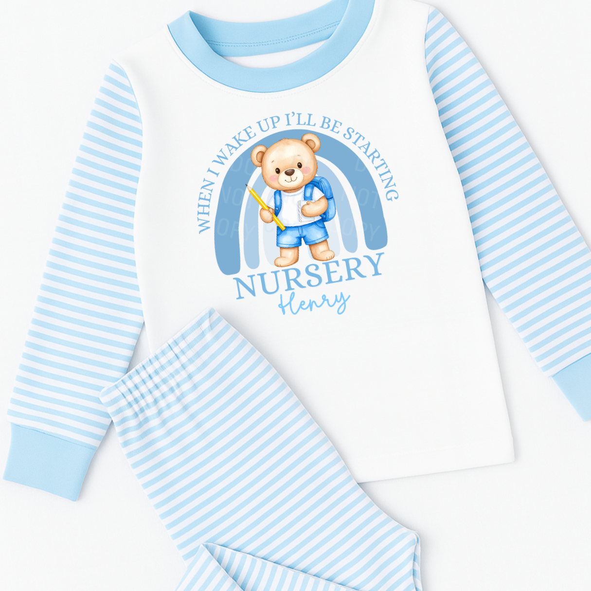 CUSTOM DTF TRANSFER | WHEN I WAKE UP- NURSERY- BLUE - Eliza Henri