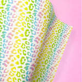 PASTEL RAINBOW LEOPARDS | PREMIUM FAUX LEATHER FABRICS