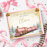 Pink Express Train- Magnetic Box Toppers