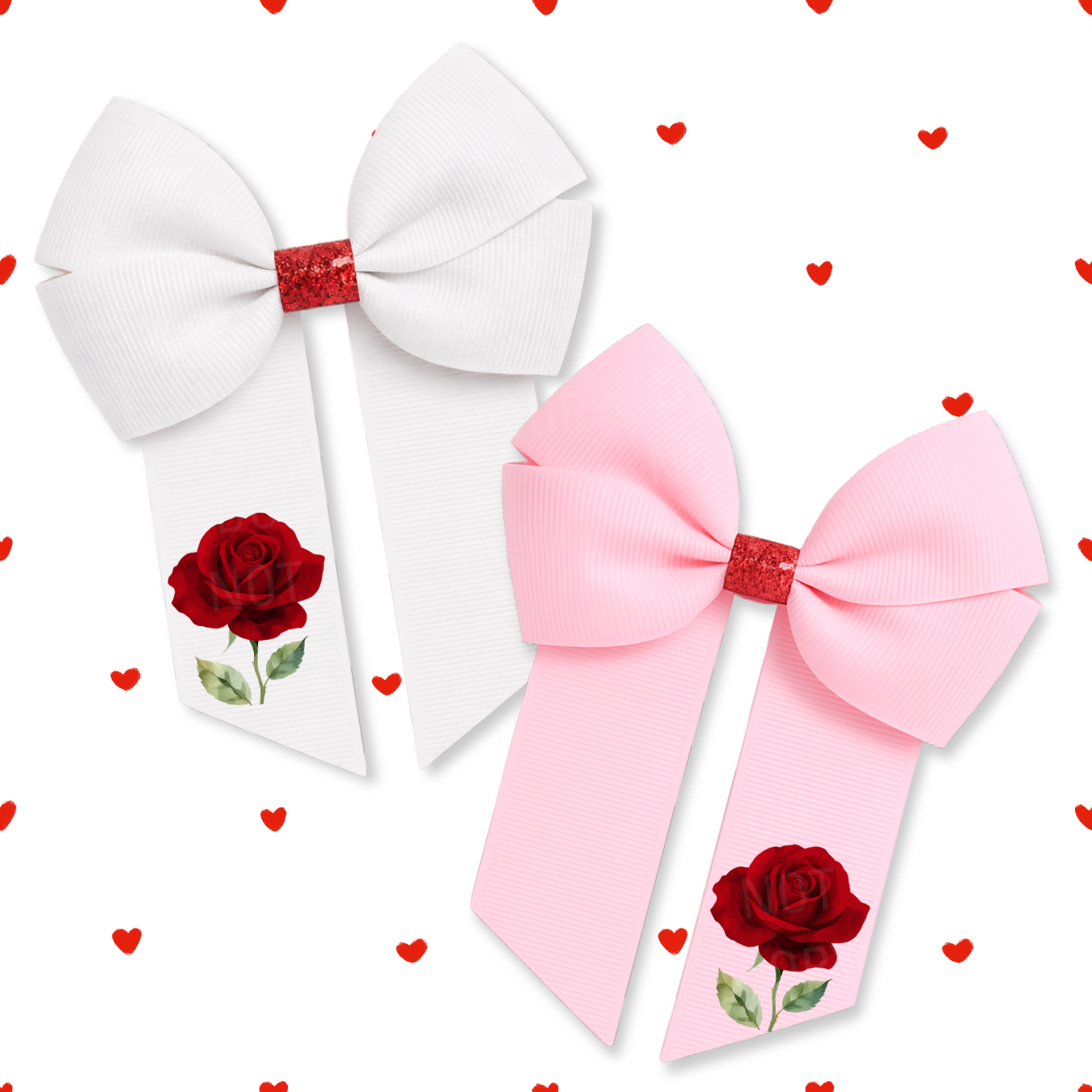 DTF MINI BOW TRANSFERS- ROSE STEMS- PACK OF 3 - Eliza Henri