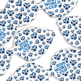 WORLD CUP 2026 SCOTLAND BOWS 3.5” | PRE CUT DIY HAIR BOW LOOPS