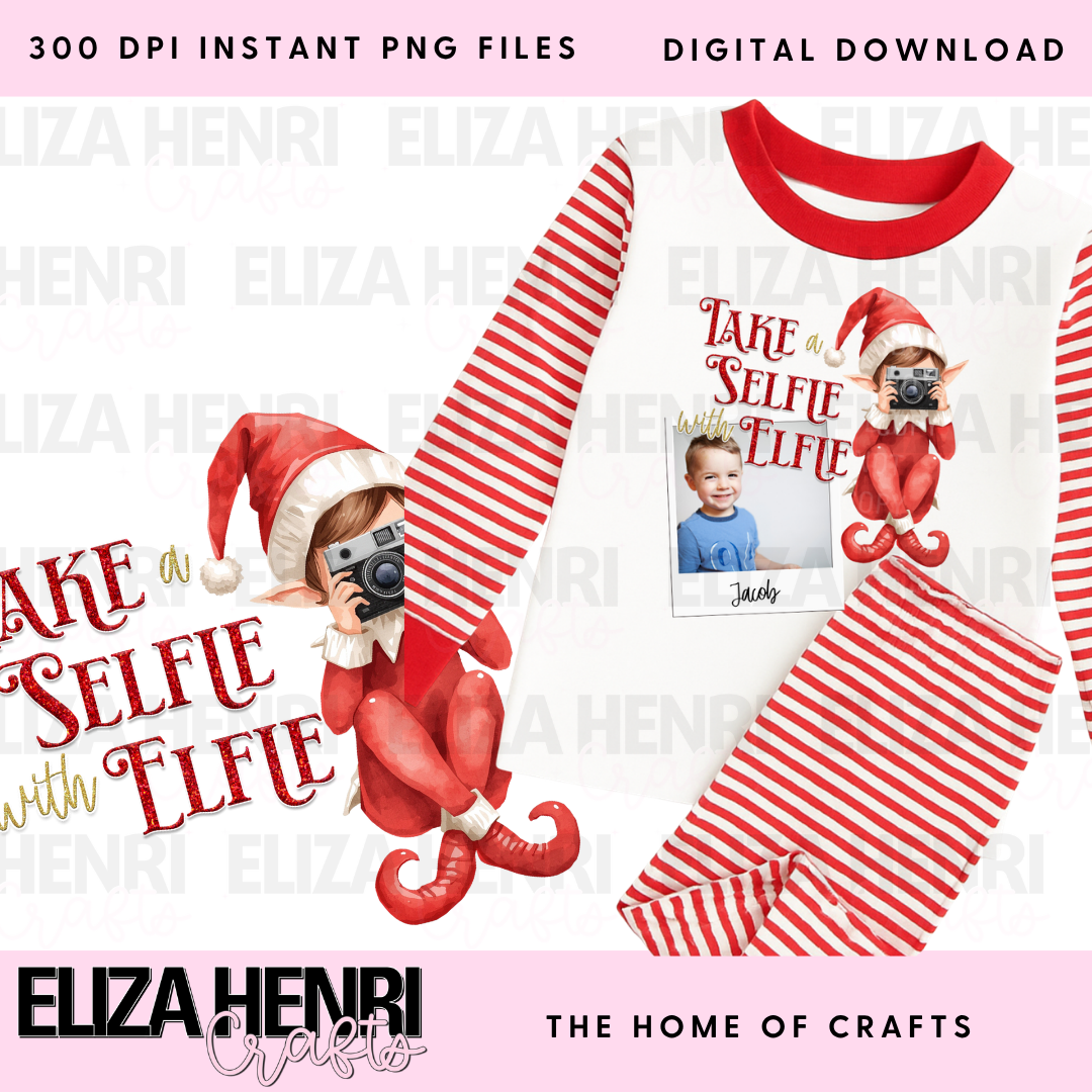 TAKE A SELFIE WITH ELFIE- DIGITAL DOWNLOAD & CANVA TEMPLATE - Eliza Henri