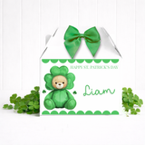 ST PATRICK'S DAY - SHAMROCK BEAR - TREAT BOX LABEL