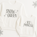 DTF TRANSFER | SNOW QUEEN - ICE PRINCESS - SILVER GLITTER