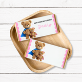 FATHERS DAY- PINK SUPER TEDDY - CHOCOLATE WRAPPERS