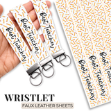 Best Teacher Wristlets- DIY Cutout Faux Leather Sheets