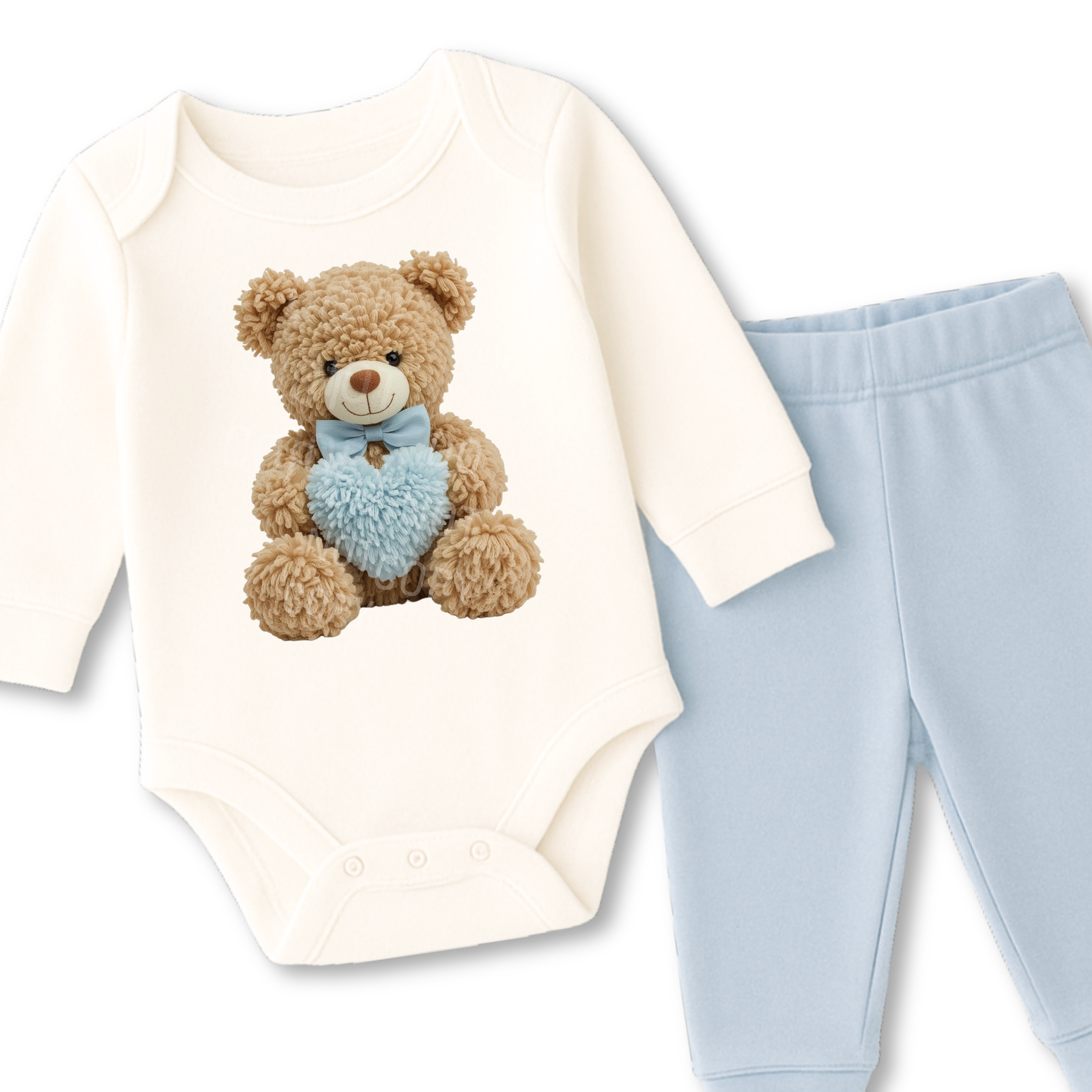 DTF TRANSFER | FLUFFY BLUE TEDDY BEAR - Eliza Henri