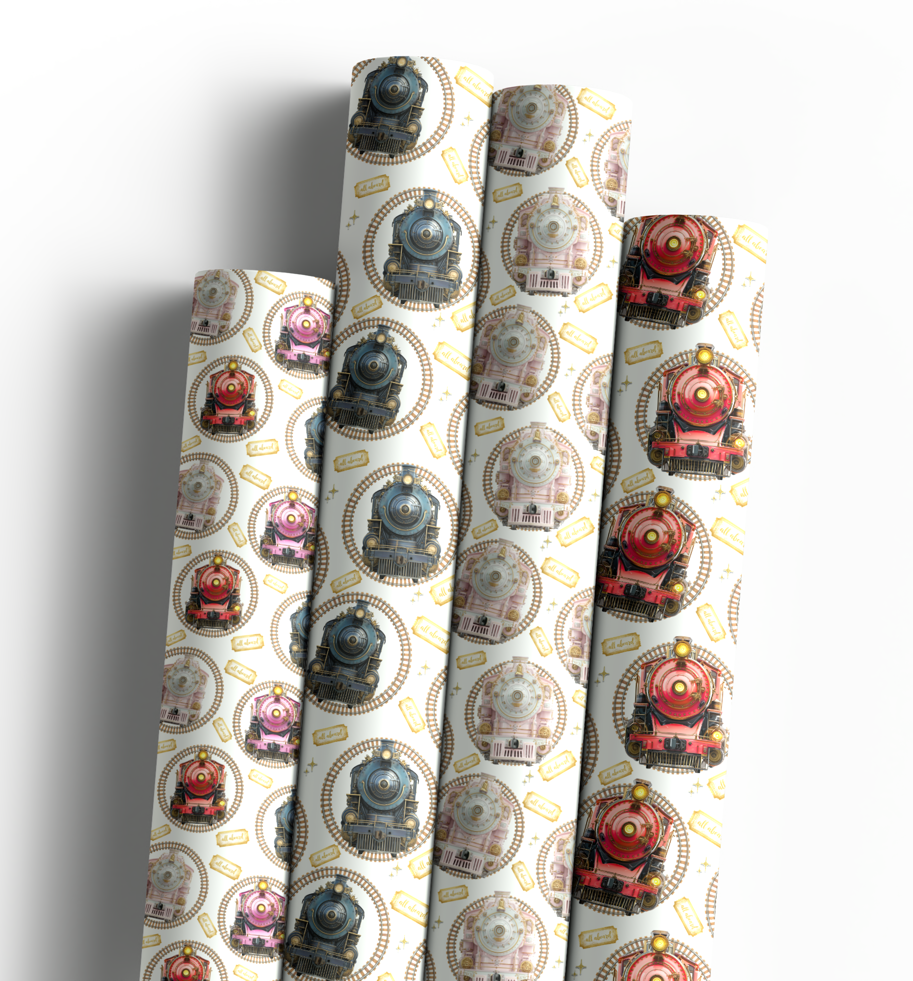 NORTH POLE EXPRESS TRAIN SEAMLESS PATTERN SET - Eliza Henri