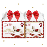 Merry Christmas - Traditional Christmas Rocking Horse- Treat Box Topper