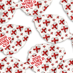 WORLD CUP 2026 ENGLAND HEART BOWS 3.5” | PRE CUT DIY HAIR BOW LOOPS - Eliza Henri