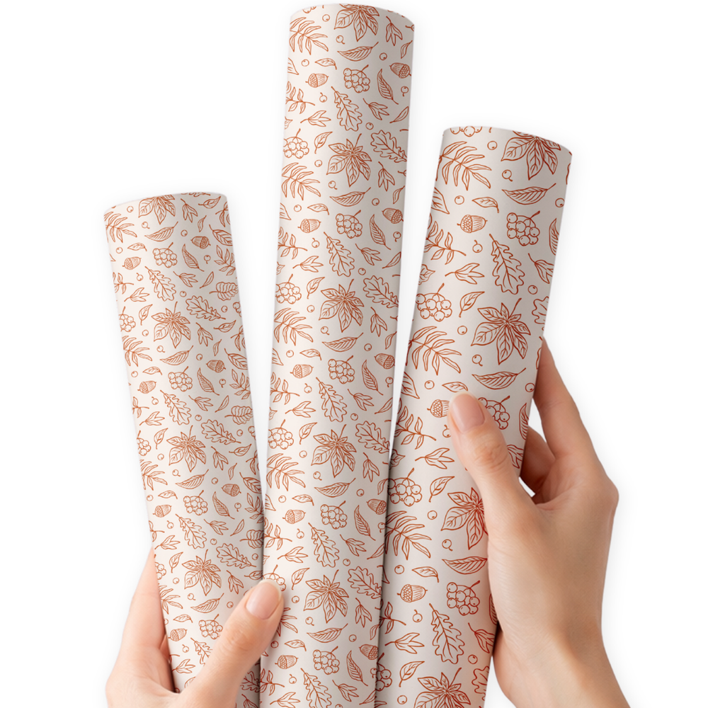 Autumn Doodles | Premium Faux Leather Fabric