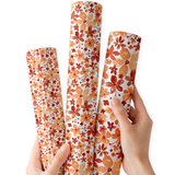 Autumn Leaf Floral | Premium Faux Leather Fabric
