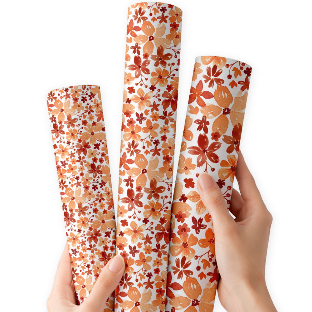 Autumn Leaf Floral | Premium Faux Leather Fabric