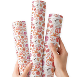 Sweet Pumpkin Floral | Premium Faux Leather Fabric