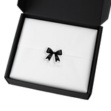 BLACK COQUETTE BOW CUSTOM CUT SOLVENT STICKER- GLOSSY OR MATTE - Eliza Henri