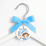 Elf Outfit of the Day Faux Leather Hanger Tags- Pre-Cut- Blue