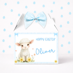 EASTER - LITTLE LAMB- BLUE - TREAT BOX LABEL - Eliza Henri