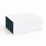 Navy & Gold Nutcracker Christmas Tartan- Magnetic Box Side Skins - Set of 2 - Eliza Henri