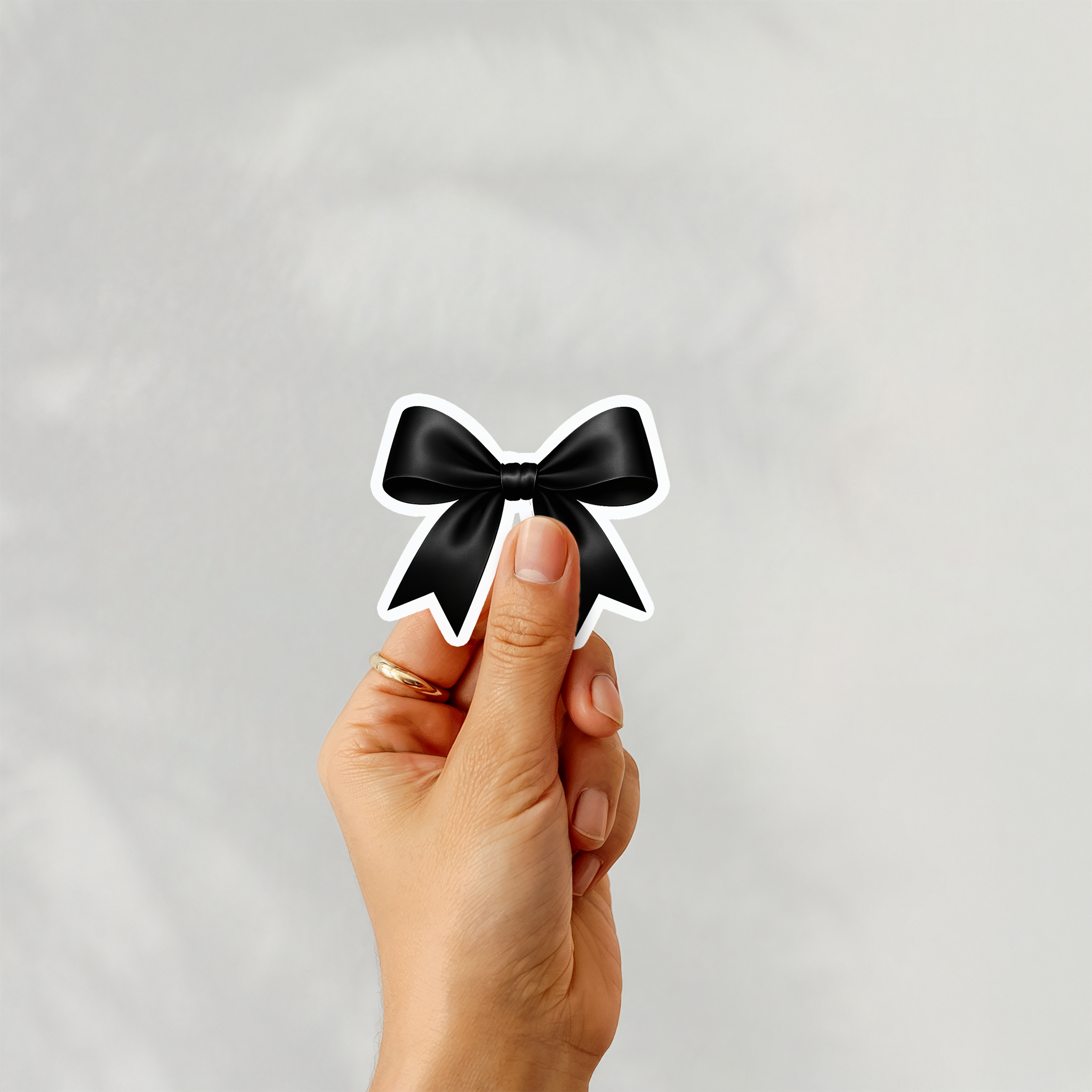 BLACK COQUETTE BOW CUSTOM CUT SOLVENT STICKER- GLOSSY OR MATTE - Eliza Henri