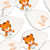 Tiger Tea party Bows 3.5” | Pre-Cut Hair Bow Loops