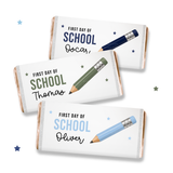 First Day of School Chocolate Wrappers - Pencils