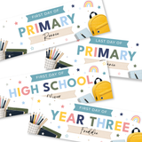 Boys First Day of School Banners | UV Printed PVC - 77cm X 25cm