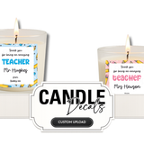 CUSTOM PRINTED- SOLVENT CANDLE STICKERS