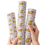 Capybara Rainbows | Premium Faux Leather Fabric