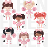DTF TRANSFER - CHEER BAGS- PINK CHEER GIRLS - Eliza Henri