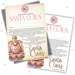 Letter From Santa - Pink Christmas Express Train- A4 Premium Card Blanks - Eliza Henri