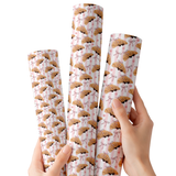 Croissant Cuties Stripe | Premium Faux Leather Fabric