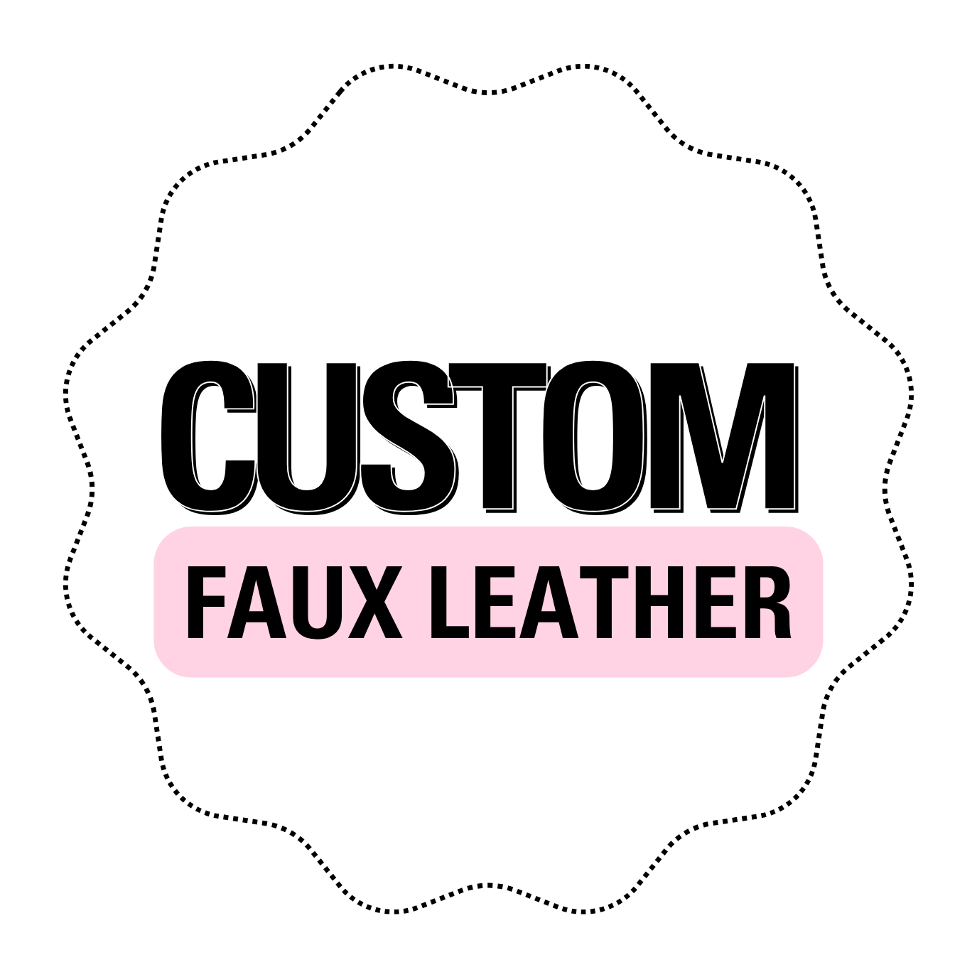 Custom printed faux leather fabric for hair bows and crafts by Eliza Henri Crafts