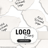 Custom School Logo Bows 3.5” | Pre-Cut Hair Bow Loops - Eliza Henri