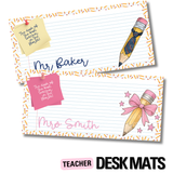 Teacher Faux Leather Desk Mask