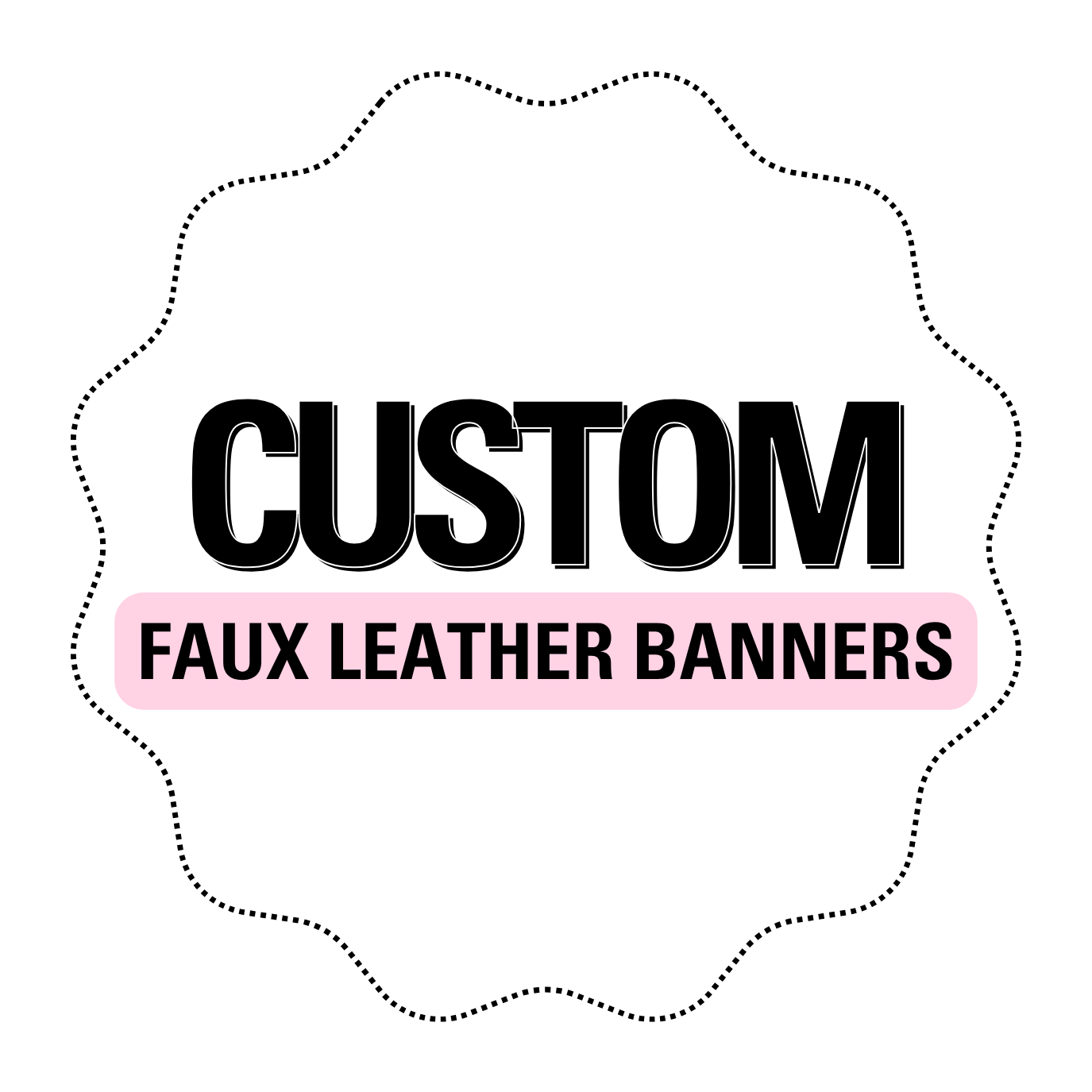 CUSTOM LEATHERETTE BANNERS- 2 sizes - Eliza Henri