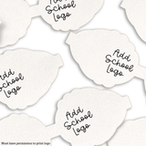 Custom School Logo Bows 3.5” | Pre-Cut Hair Bow Loops