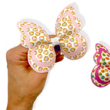 Colourful butterfly-shaped hair bow diy cut out sheets