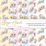 SHOOTING STARS SEAMLESS PATTERN SET